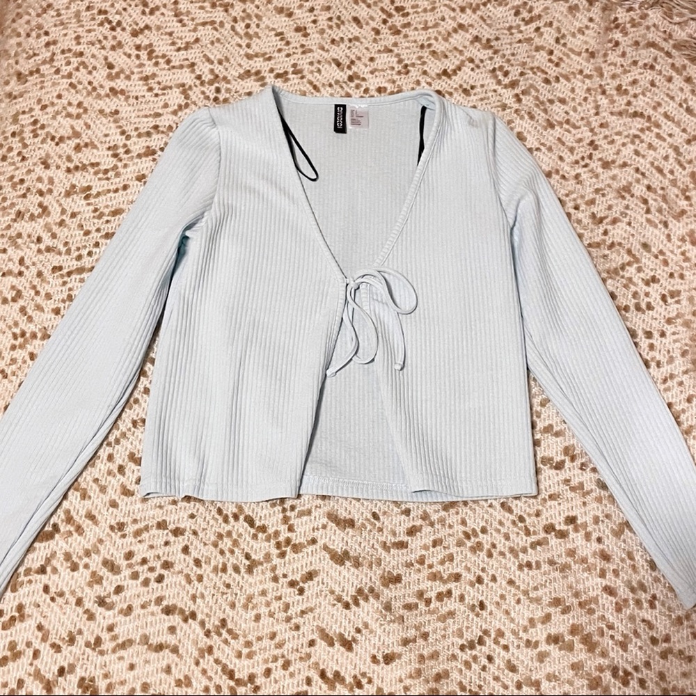 Long sleeve tie top